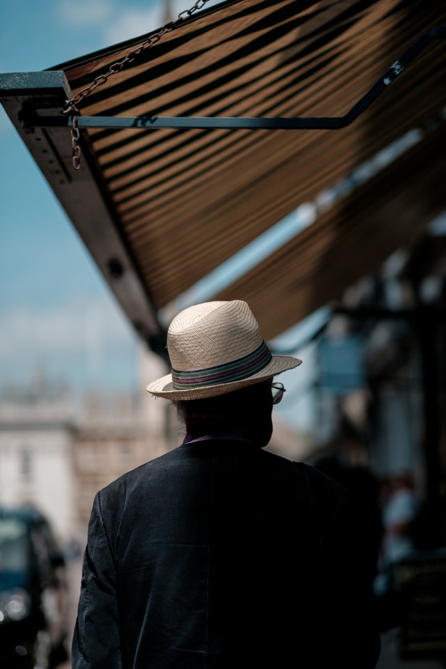 A Panama straw hat